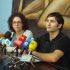 Ant&iacute;a Garc&iacute;a e Jonathan Da Silva, das Xuventudes Socialistas de Ourense