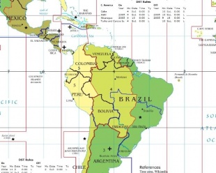 Fusos horarios en Latinoam&eacute;rica