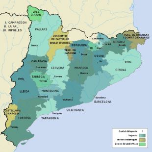 Mapa de 'vegueries' catal&aacute;s en 1304 (clique para ampliar)