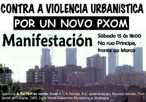 Cartaz dunha das mobilizaci&oacute;ns contra o PXOM, do pasado mes de decembro