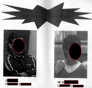 Fotos de cidad&aacute;ns, distribu&iacute;das pola Garda Civil baixo o ep&iacute;grafe "OTROS DE INTER&Eacute;S POLICIAL", que segundo o MpDC poder&iacute;a ser constitutivo de delito (cliqu