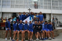 Foto de familia da tripulaci&oacute;n da SD Tir&aacute;n