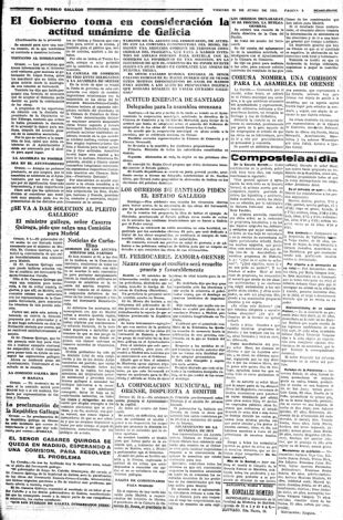 'El Pueblo Gallego', 26 de xu&ntilde;o de 1931 (clique para ampliar)