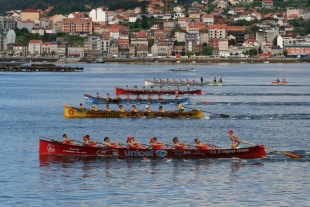 Un momento da regata de Moa&ntilde;a, a fin de semana pasada