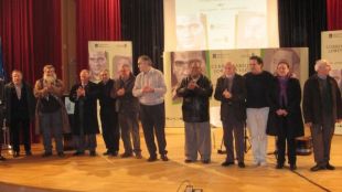 Participantes na homenaxe, este s&aacute;bado en Monterroso (clique para ampliar)
