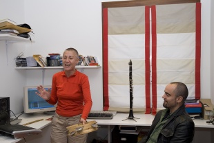 Mercedes Pe&oacute;n e Roberto Oliv&aacute;n, nun ensaio
