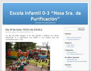 Blog da escola Nosa Se&ntilde;ora da Purificaci&oacute;n, de Foz
