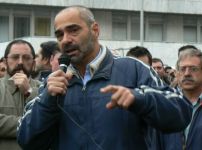 Na concentraci&oacute;n, o respons&aacute;bel de Negociaci&oacute;n Colectiva da CIG, Antol&iacute;n Alc&aacute;ntara