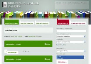 Vela&iacute; un detalle da nova web, na p&aacute;xina na que se poden descargar 'Os Lus&iacute;adas' para o m&oacute;bil