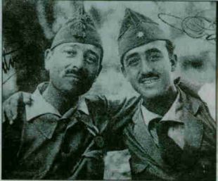 Mill&aacute;n Astray, fundador da Lexi&oacute;n, a car&oacute;n de Franco