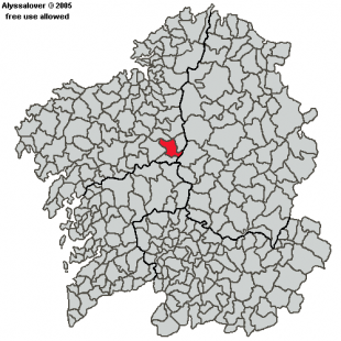Situaci&oacute;n do Concello de Melide