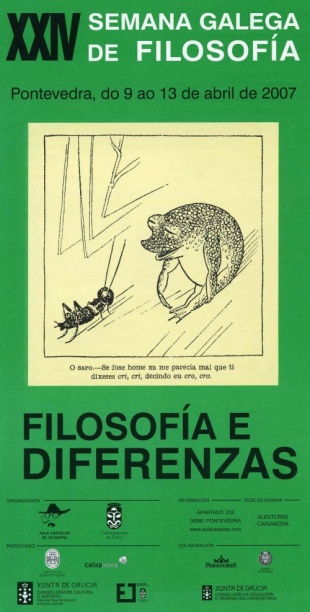 Cartel da XXIV Semana Galega de Filosof&iacute;a