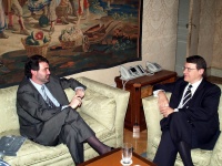 Quintana e Sevilla nun momento da reuni&oacute;n
