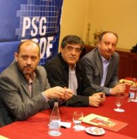 Ant&oacute;n Louro (dereita) con Modesto Pose e Ricardo Varela