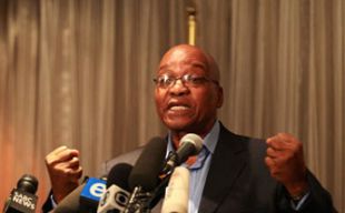 O l&iacute;der do ANC, Jacob Zuma
