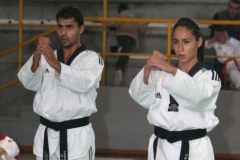Samuel e Nerea, durante a exhibici&oacute;n