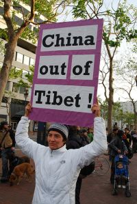 Protesta pola represi&oacute;n chinesa no T&iacute;bet