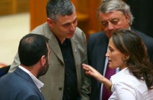 Teresa T&aacute;boas conversa cos deputados
