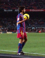 O xogador do Bar&ccedil;a Oleguer Presas