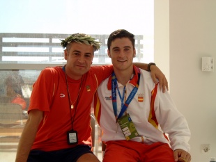 Con Suso Morl&aacute;n, en Atenas 2004