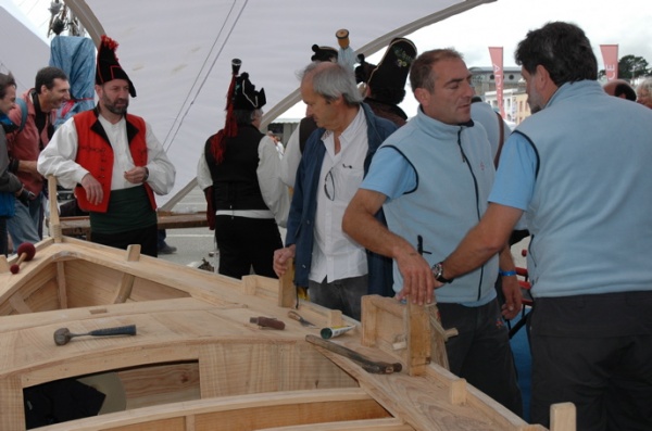 Festa no stand galego, na carpa da construci&oacute;n da dorna